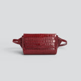 Ikon Belt Bag - croco sangria red