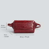 Ikon Belt Bag - croco sangria red