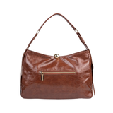 Brown Hobo Bag with Magnetic Closure and Adjustable Strap