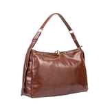 Brown Hobo Bag with Magnetic Closure and Adjustable Strap