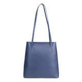 Navy Zip-Closure Tote Bag with Dual Strap Handles